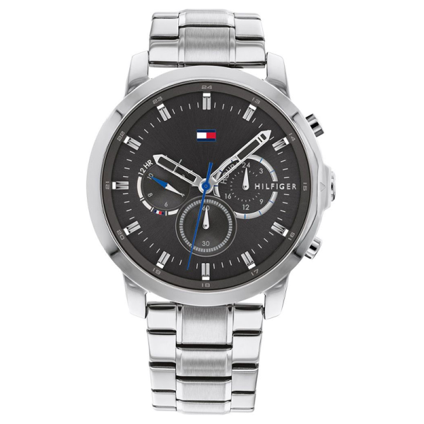 Tommy Hilfiger Men’s Quartz Silver Stainless Steel Grey Dial 46mm Watch 1791794