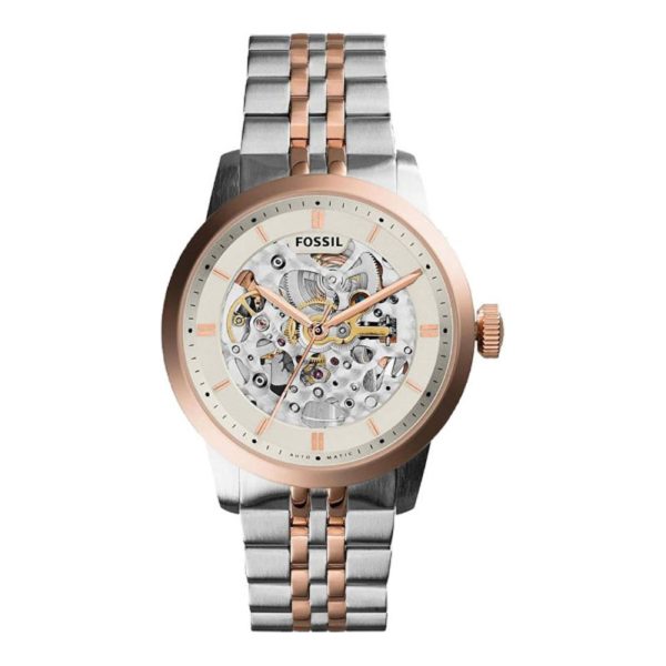 Fossil Men’s Automatic Stainless Steel Beige Dial 40mm Watch ME3075