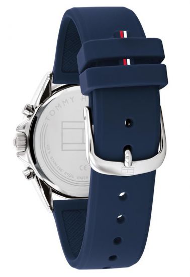 Tommy Hilfiger Womens Blue Silicone Strap Blue Dial Multi-function Watch - 1782389