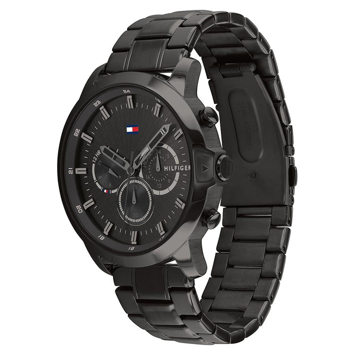 Tommy Hilfiger Black Steel Men's Multi-function Watch - 1791795