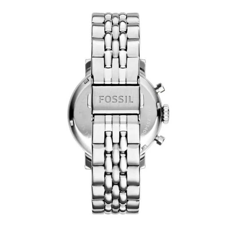 Fossil Women’s Quartz Silver Stainless Steel Silver Dial 40mm Watch ES2198