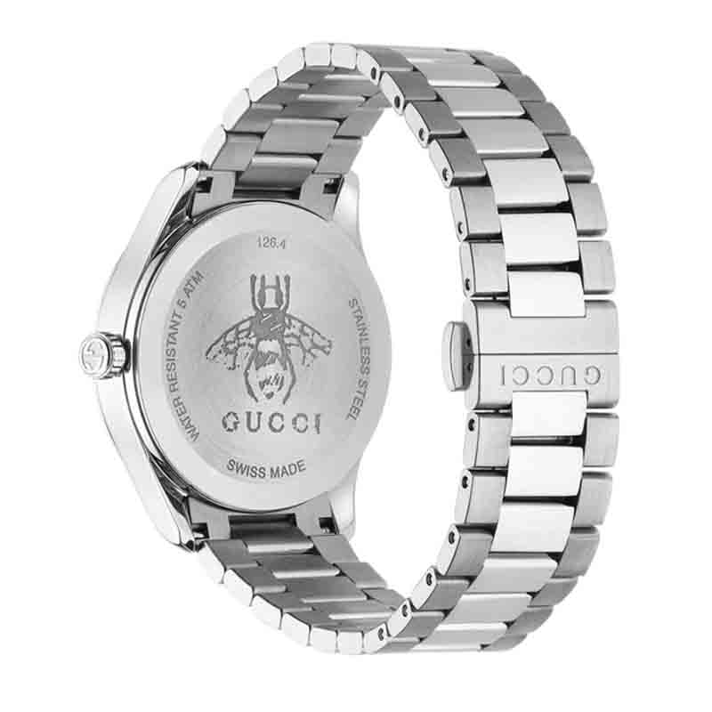 Gucci Women’s Swiss Made Quartz Stainless Steel Silver Dial 38mm Watch YA1264028