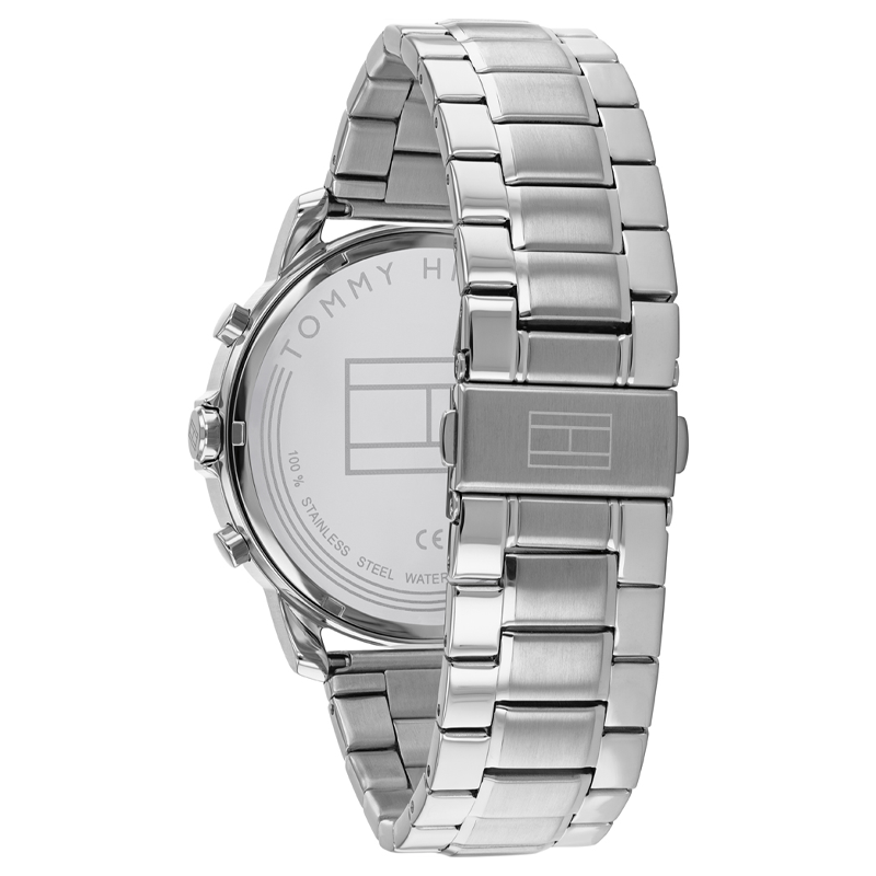 Tommy Hilfiger Men’s Quartz Silver Stainless Steel Grey Dial 46mm Watch 1791794