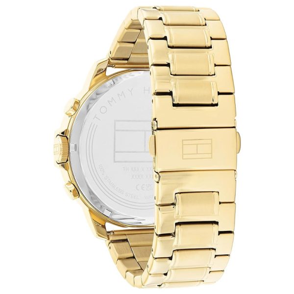 Tommy Hilfiger Men’s Quartz Gold Stainless Steel Black Dial 50mm Watch 1710511