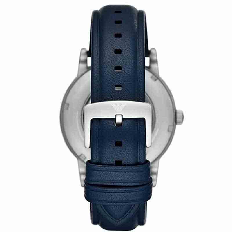 Emporio Armani Men’s Automatic Leather Strap Blue Dial 43mm Watch AR60030