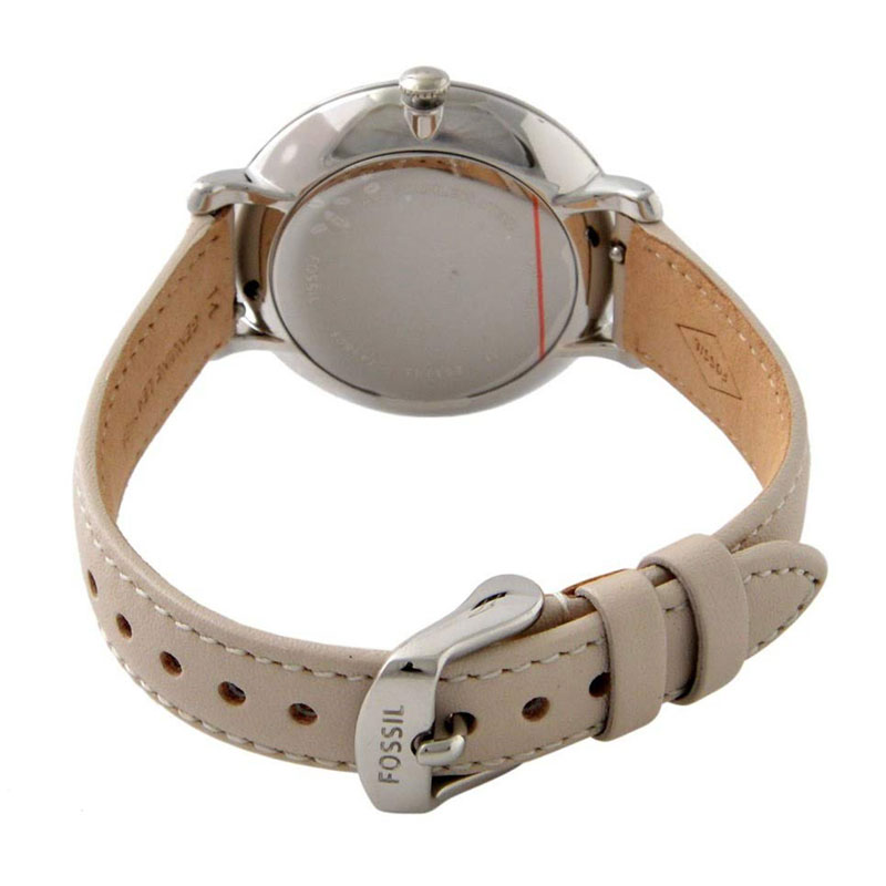 Fossil Women’s Quartz Beige Leather Strap White Dial 36mm Watch ES3793