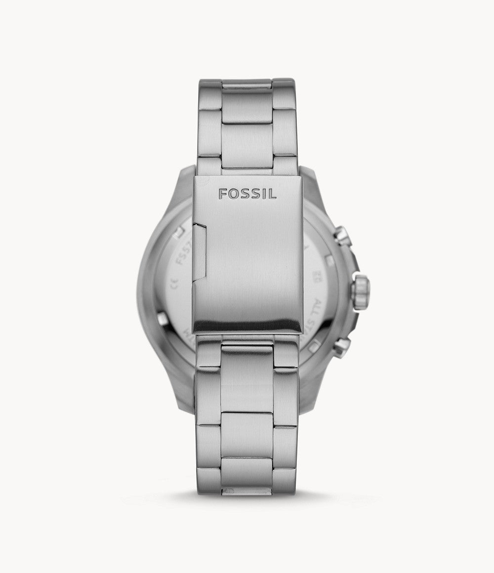 Fossil Men’s Chronograph Quartz Stainless Steel Black Dial 46mm Watch FS5725