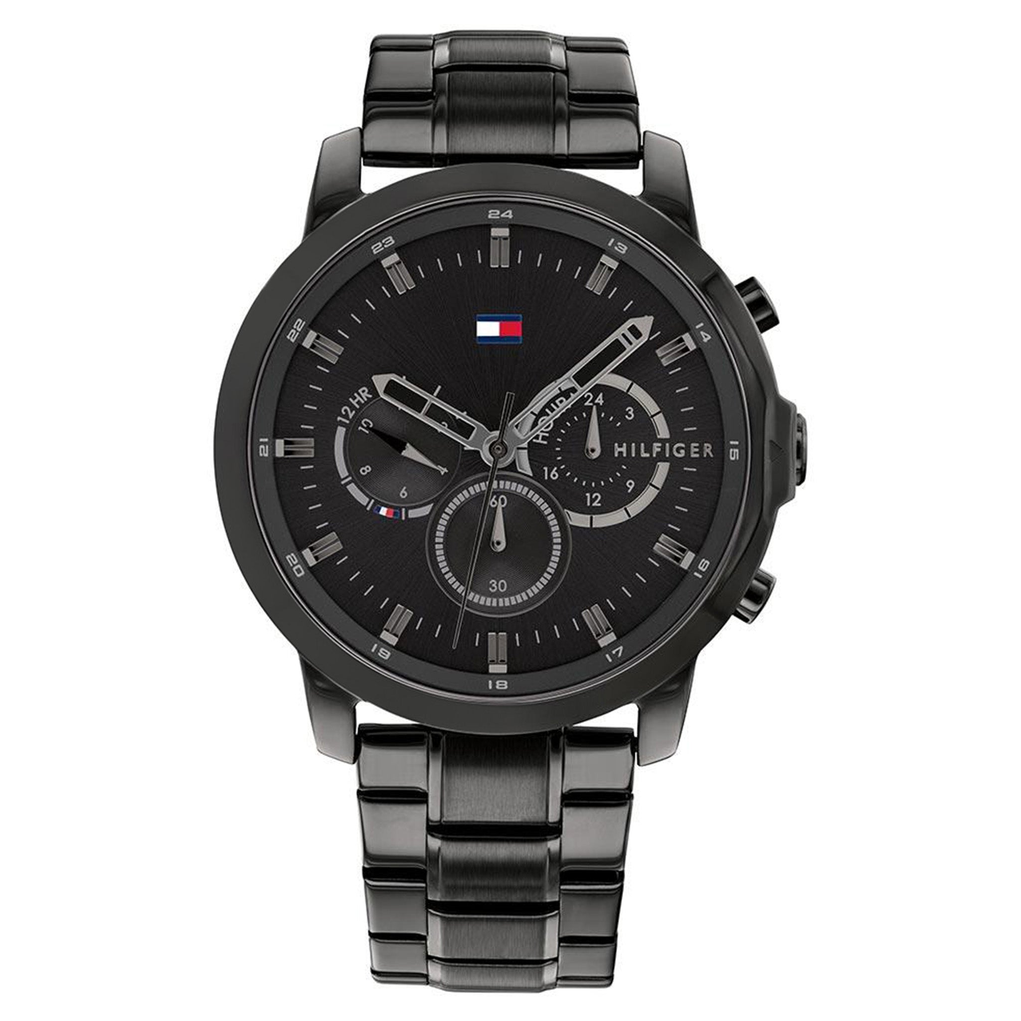 Tommy Hilfiger Black Steel Men's Multi-function Watch - 1791795