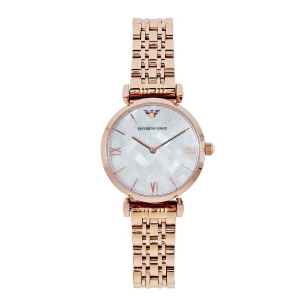 Emporio Armani Women's Analog Stainless Steel Mother of Pearl Dial 32mm Watch AR11110