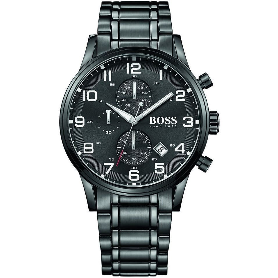 Hugo Boss Men's Chronograph Quartz Stainless Steel Black Watch 1513180