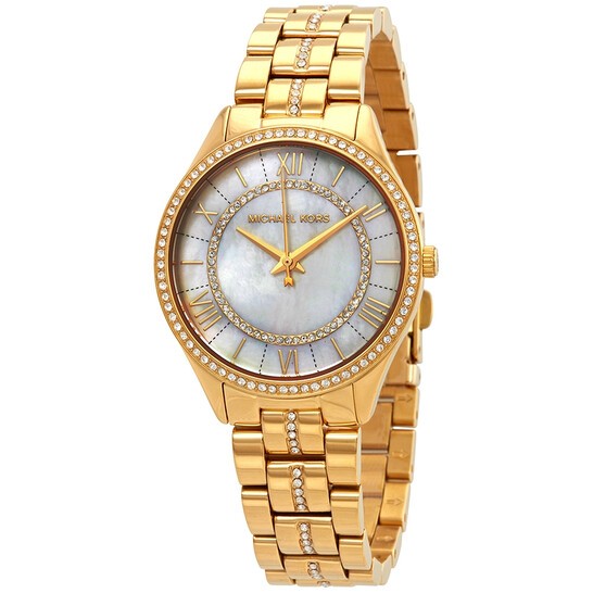 Michael Kors Women’s Quartz Stainless Steel Mother of pearl Dial 33mm Watch MK3899